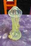 3" Fume Thick Standing W/Art On Back Chillum