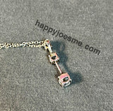 Vintage Sterling Silver Cubic Zirconia Journey Necklace past present future 925