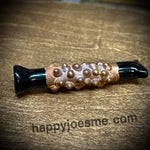Copper Fused Black Looking Cobalt Glass Chillum