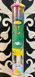 14” Silicone/Glass W/Art Beaker Waterpipe
