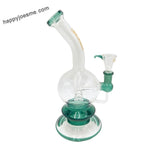 10” Rock Glass Single Perc Bent Neck Waterpipe