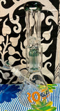 14” Rock Glass Single Perc Teal Beaker Waterpipe