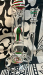 15.5" Rock Glass Dual Perc Straight Tube Waterpipe