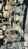 15.5" Rock Glass Dual Perc Straight Tube Waterpipe