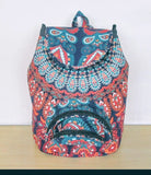 Indian Screen Printed Unisex Mandala Backpack