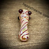 Multicolor Canework Thick Glass Chillum