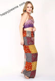 Women's Casual Multi Patchwork Printed Wide Leg Palazzo Pant