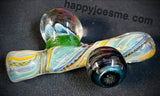 Large Glass Chillum w/ 2 Large Marbles