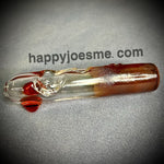 Puppy Love Burgundy Frit Glass Steamroller