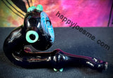 Black Sherlock w/ Color Bowl & 3 Green Beads & Opal