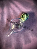 Clear Purple Bubble Glass Carb Cap