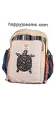 Hemp Backpack Turtle Print