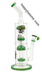 12” Dual Mushroom Perc Bent Neck Waterpipe