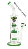 12” Dual Mushroom Perc Bent Neck Waterpipe