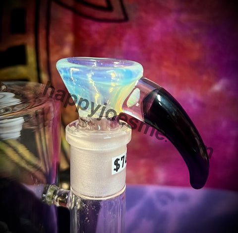 14MM Male Silver Fume with Opal Handle by JP Glass