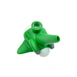 5" Silicone/Glass Spaceship Waterpipe-Green