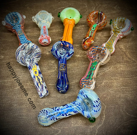 3.5” Rock Glass Assorted Glass Handpipe