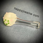 Color Dotted White Bowl Handpipe