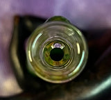 4" Sparkly Green Flat End Chillum