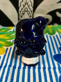 Dark Blue Skull Bubbler