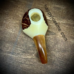 Wood Pipe Hand Carved Horn Tagua (hammerhead shark)