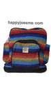 Hemp Backpack Striped Rainbow