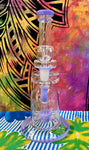 10” Single Perc Straight Neck Clear/Periwinkle Waterpipe