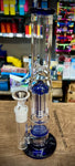 10” Dual Perc Straight Tube Waterpipe