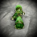 Zephyr Green Frit Glass Chillum