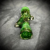 Zephyr Green Frit Glass Chillum