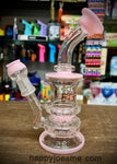 Perk Tech Bent Neck Rig w/Colored Fritted Disc Perc