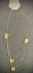 Golden butterfly necklace