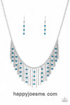 Paparazzi Harlem Hideaway Blue Necklace