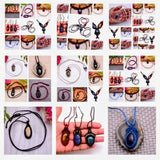 Natural Mix Gemstones Handmade Bohemian Macrame Necklace