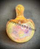 Pink/Yellow/Cream Wrap & Rake Fume Handpipe W/Honeycomb Front by Pharo