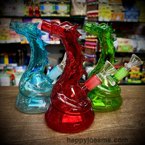 6” Dragon Glass Colorful Waterpipe