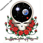 Grateful Dead Space Your Face with Roses Sticker