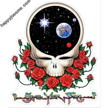 Grateful Dead Space Your Face with Roses Sticker
