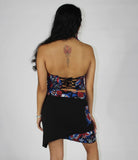 MUST HAVE BEEN THE ROSES Top Cotton Lycra Multi Grateful Dead Steal Your Face, Rose Print, Solid & Applique' Angle Cut