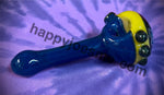 Solid Dark Blue Colored/Wig-Wag Front Handpipe