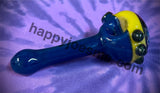 Solid Dark Blue Colored/Wig-Wag Front Handpipe