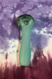 4" Light Blue Halloween Art Sandblasted Handpipe by 207 Glass