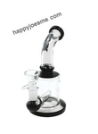 6” Rock Glass Inline Perc Bent Neck Waterpipe