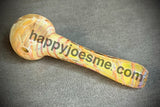 Pink/Yellow/Cream Wrap & Rake Fume Handpipe W/Honeycomb Front by Pharo