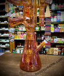 25” Amber Iridescent Glass Assault Rifle Waterpipe