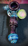 Purple Dichro Dry Hammer Handpipe w/ Wig Wag