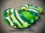 Slime Green Sparkly Tentacle Handpipe