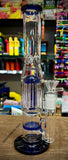 10” Dual Perc Straight Tube Waterpipe