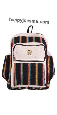 Hemp Backpack Rasta Stripe