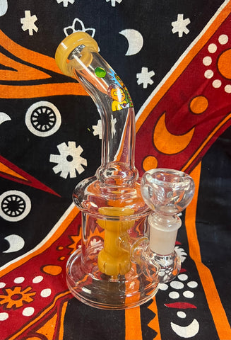 6.5” Bent Neck Stacked Perc Waterpipe